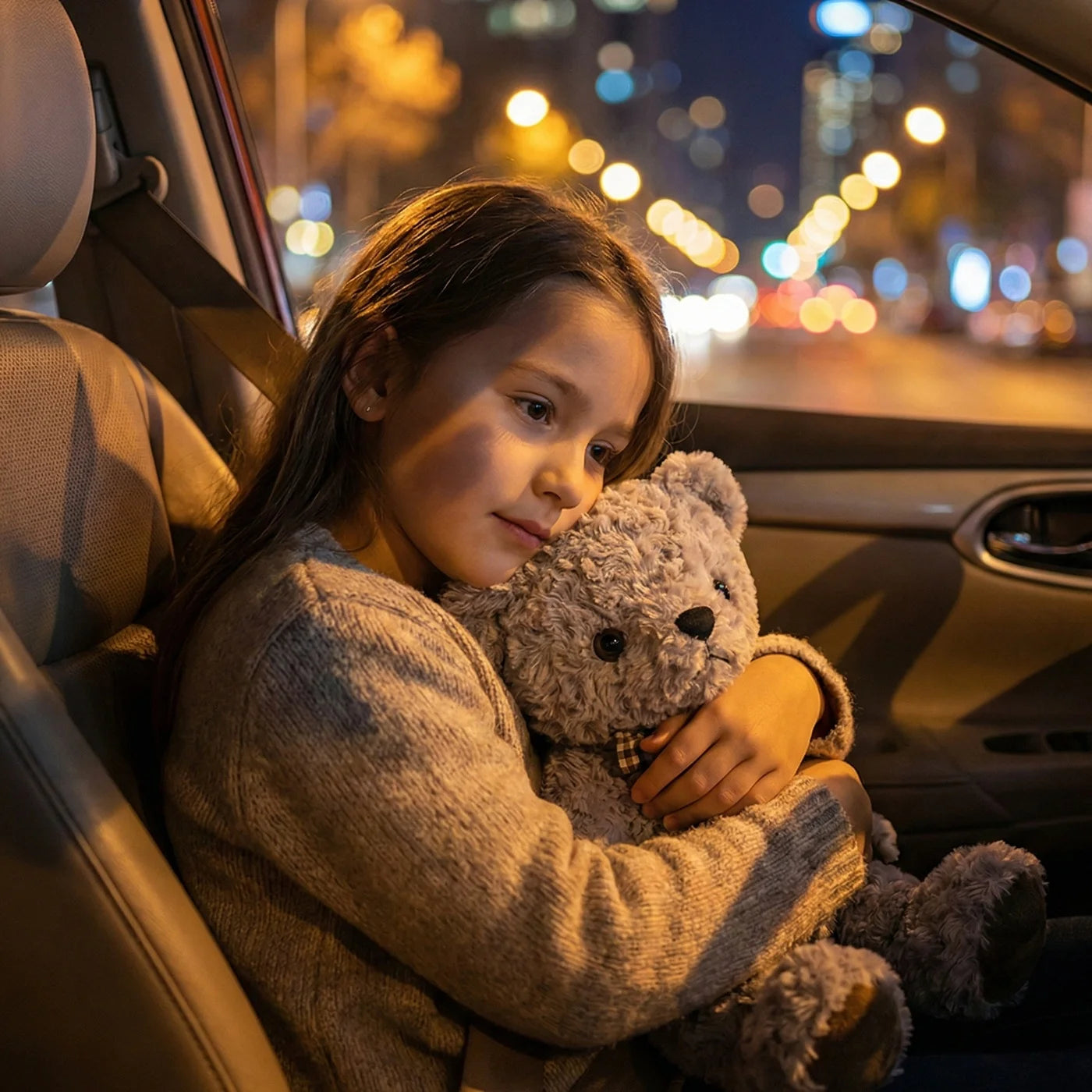 Adorable Grey Plush Bear