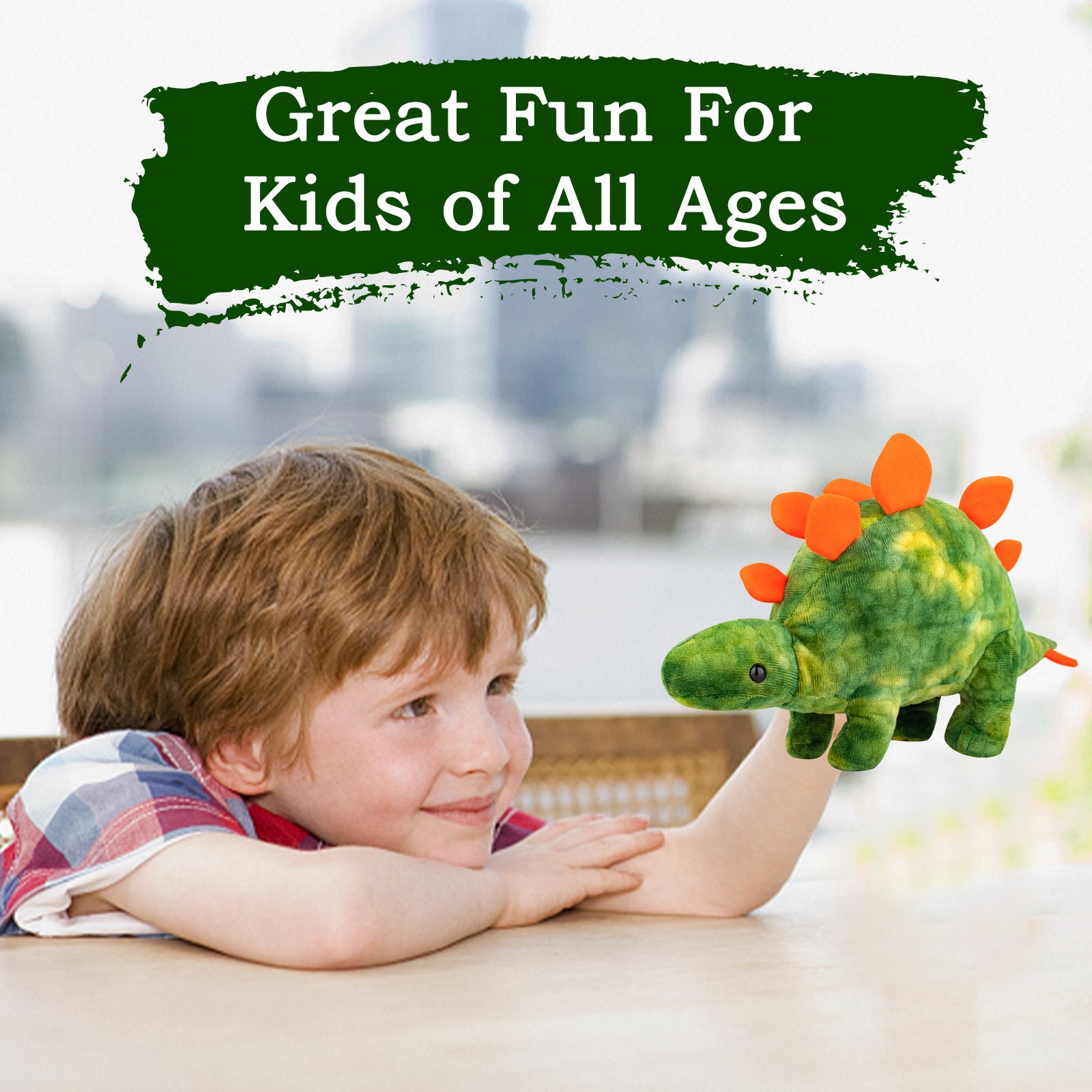 Cute Green Stegosaurus