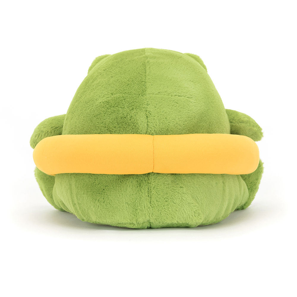 Geen Cute Frog Want To Swim With Duck
