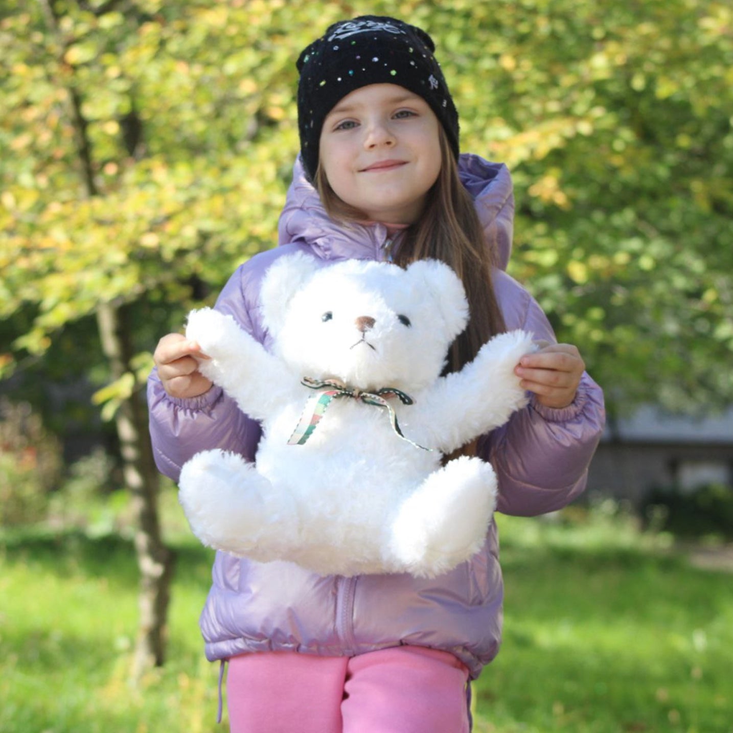 Adorable White Plush Bear